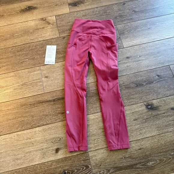 Lululemon All the Right Places HR Crop 23" Mulberry Wine Size 2 - Picture 8 of 11